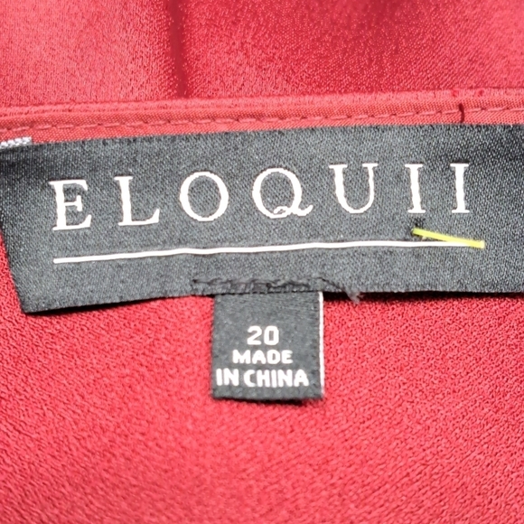 NWT Eloquii Plus Size Maroon Blouse   Size 20 - Picture 11 of 12